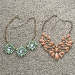 Bundle of Two chunky adjustable length necklaces from forever 21